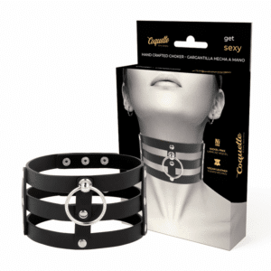 Coquette - Chic Desire Gargantilha Artesanal Couro Vegano - Fetiche