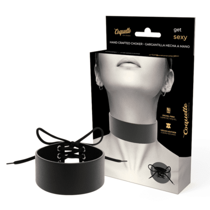 Coquette - Chic Desire Gargantilha Artesanal Couro Vegano
