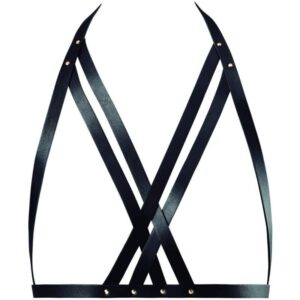 Bijoux Indiscrets Maze - Halter Bra Harness Preto