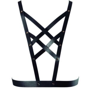 Bijoux - Indiscrets Maze Cross Cleavage Harness Black