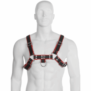 Arnês De Corpo De Couro Iii Preto / Vermelho