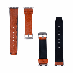 Bracelete para Apple Watch 40MM Silicone e Couro Castanho Claro