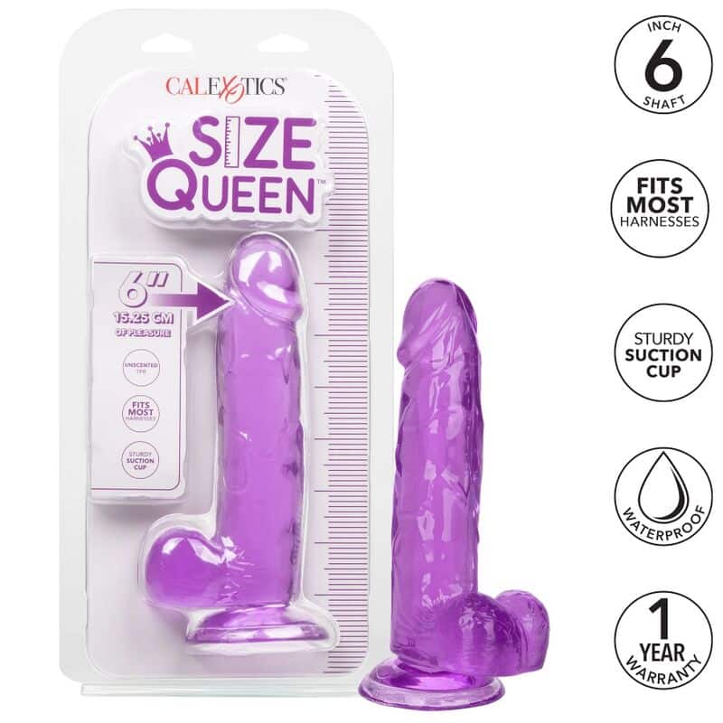 Calex Size Queen Dildo - Roxo 15,3 Cm - Image 2