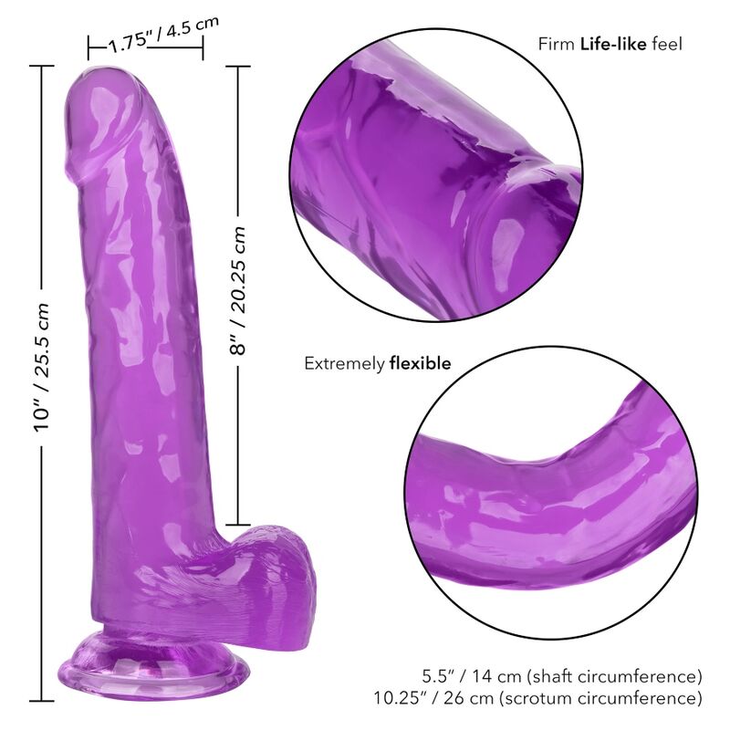 Calex Size Queen Dildo - Roxo 20,3 Cm - Image 5