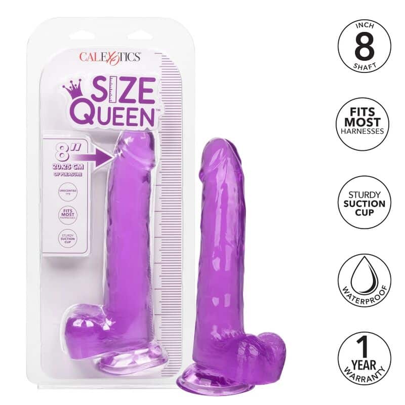 Calex Size Queen Dildo - Roxo 20,3 Cm - Image 2