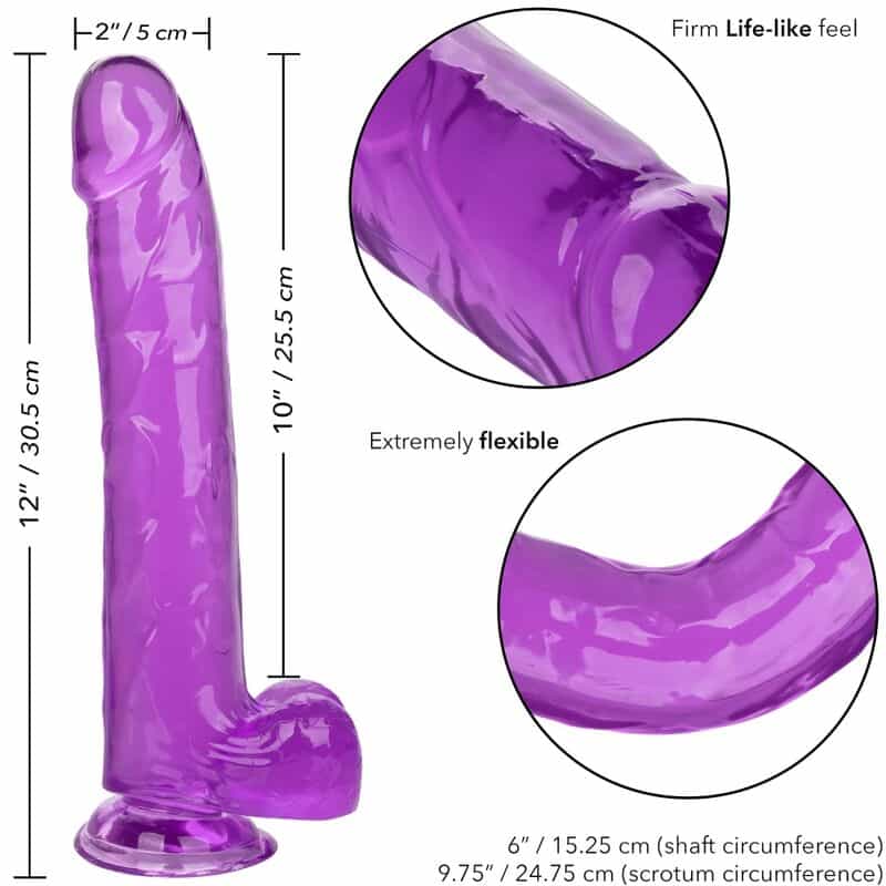 Calex Size Queen Dildo - Roxo 25,5 Cm - Image 6