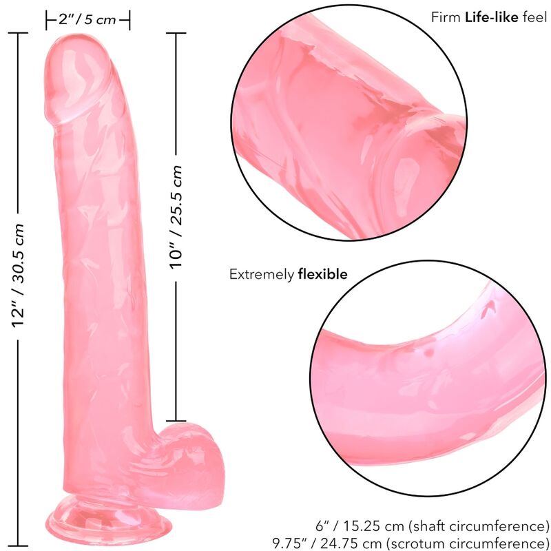 Calex Size Queen Dildo - Rosa 25,5 Cm - Image 6