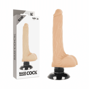 Basecock - Vibrador Realístico 2-1 Natural 18,5 Cm