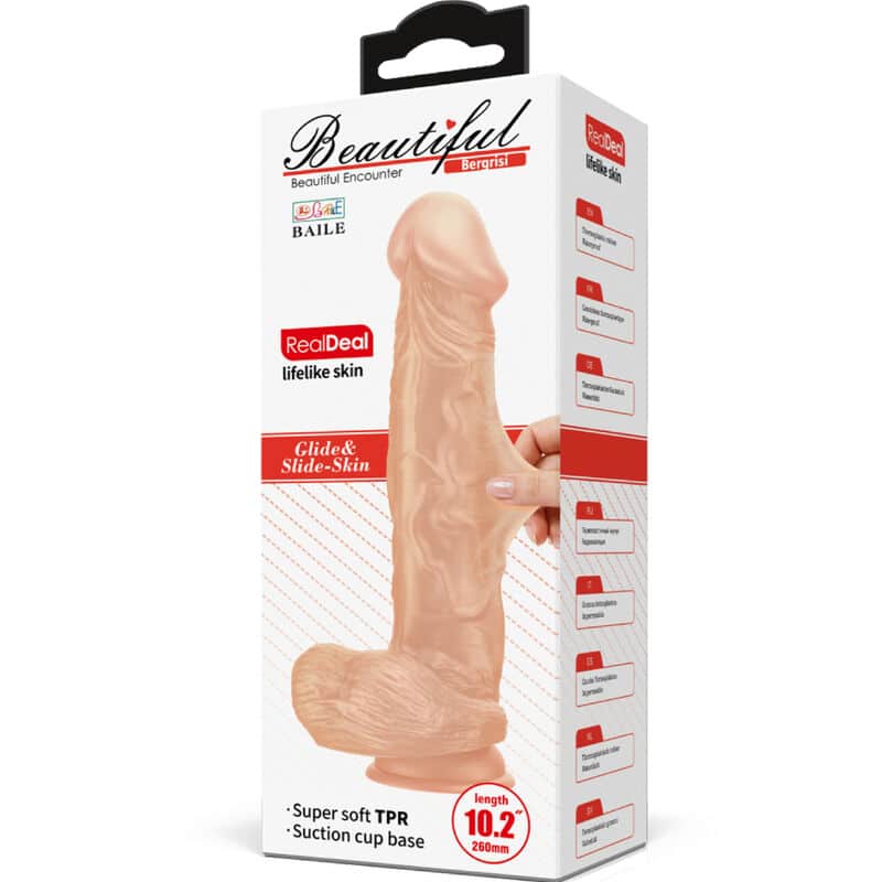 Belo Encontro Bergrisi Dildo Realístico E Flexível 26 Cm - Carne - Image 9