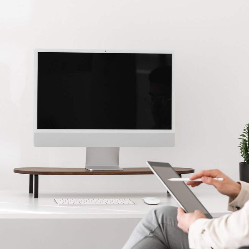 Woodcessories - Monitor Stand Single (walnult/black) - Image 2