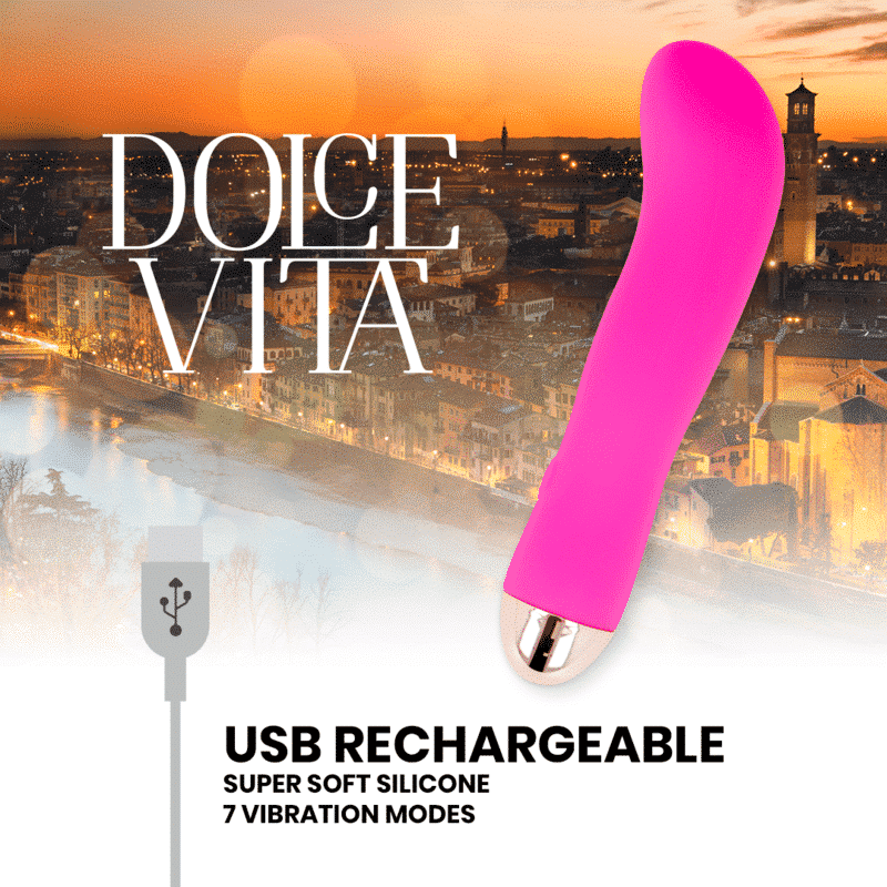 Dolce Vita - Vibrador Recarregável Duas Velocidades Pink 7 - Image 5