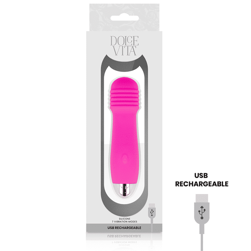 Dolce Vita - Vibrador Recarregável De Três Velocidades Pink 7 - Image 3