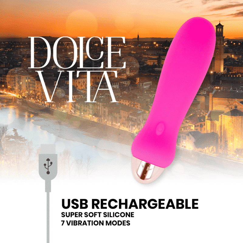 Dolce Vita - Vibrador Recarregável Cinco Pink 7 Velocidades - Image 4