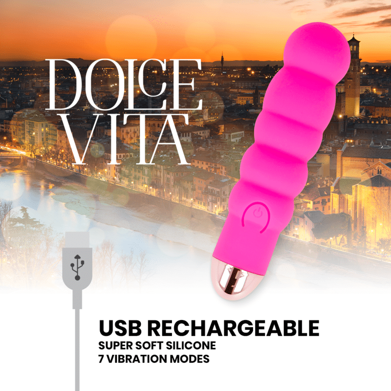 Dolce Vita - Vibrador Recarregável Seis Pink 7 Velocidades - Image 4