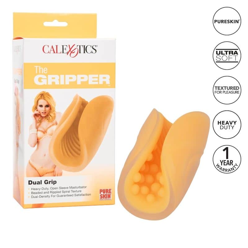 California Exotics - Masturbador Beaded Grip Laranja