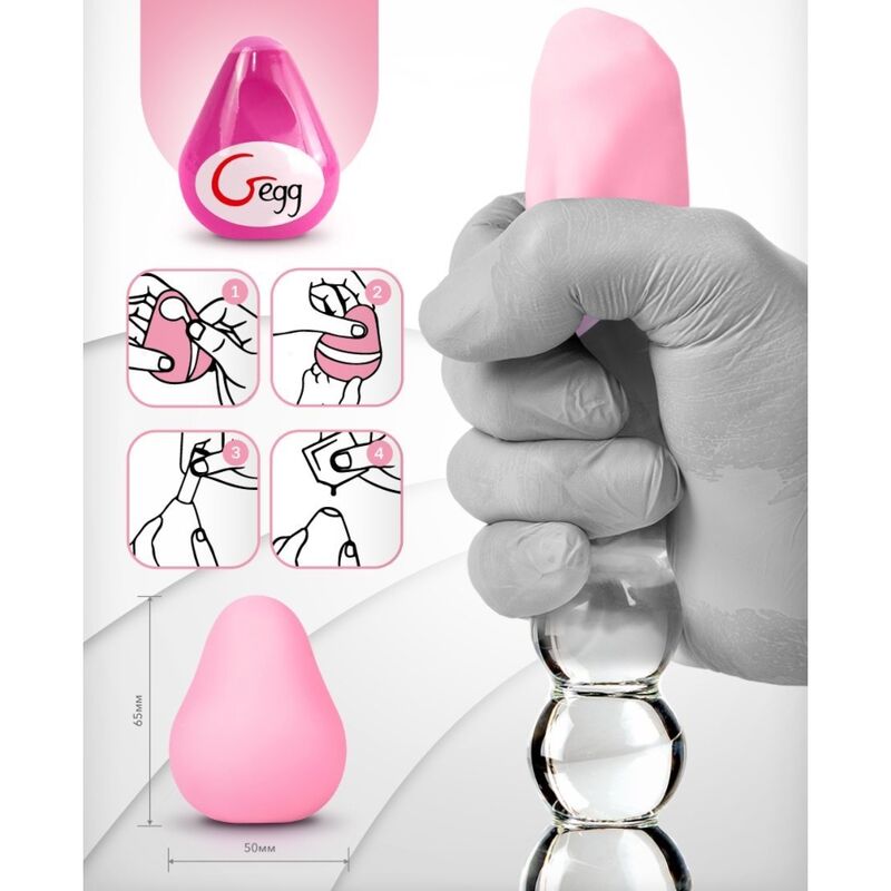 G-Vibe - Masturbador Texturado Reutilizvel Ovo Rosa - Image 4