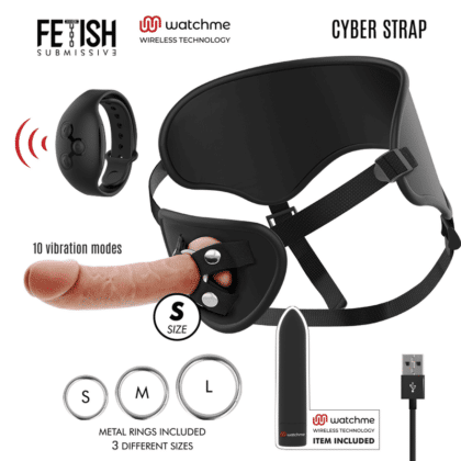 Fetish Submissive Cyber Strap - Arnês Com Dildo E Bala Controle Remoto Tecnologia Watchme S