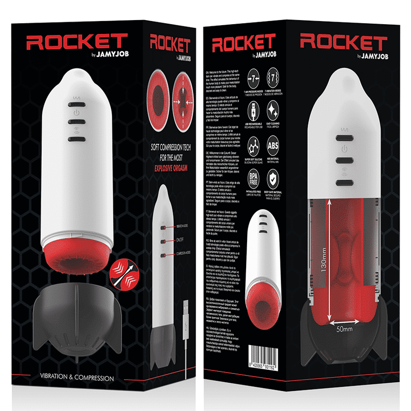Jamyjob - Rocket Masturbator Tecnologia De Compresso Suave E Vibrao - Image 10
