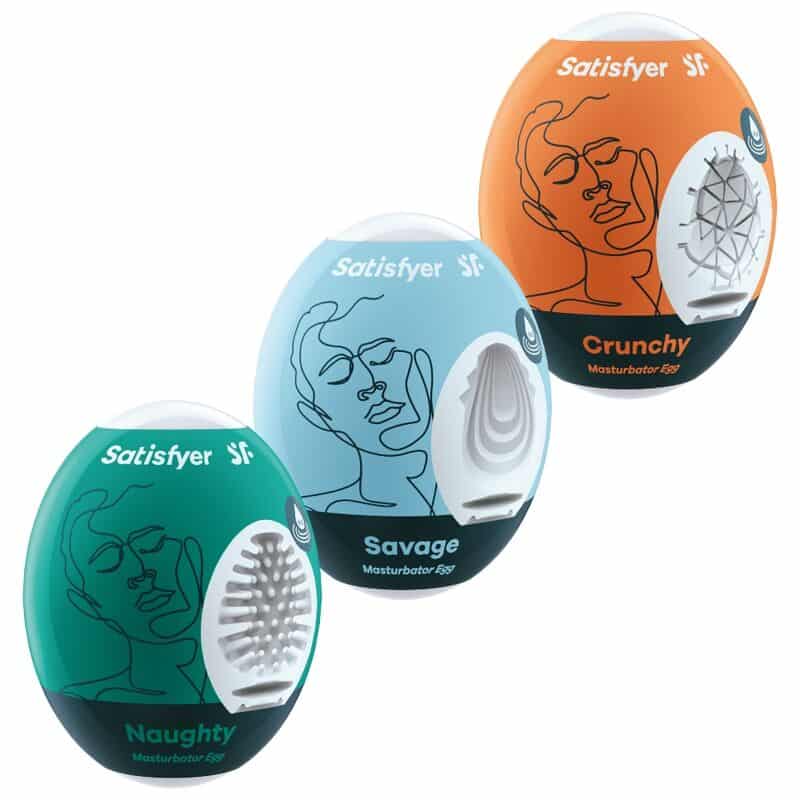 Satisfyer - 3 Ovos Masturbadores Naughty, Savage & Crunchy