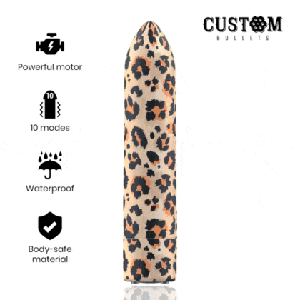 Custom Bullets - Balas Personalizadas Balas Recarregáveis Leopardo 10 Intensidades