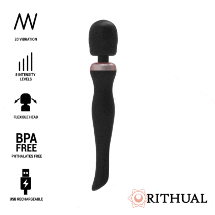 Rithual - Poderosa Varinha Akasha Recarregvel 2.0 Preta