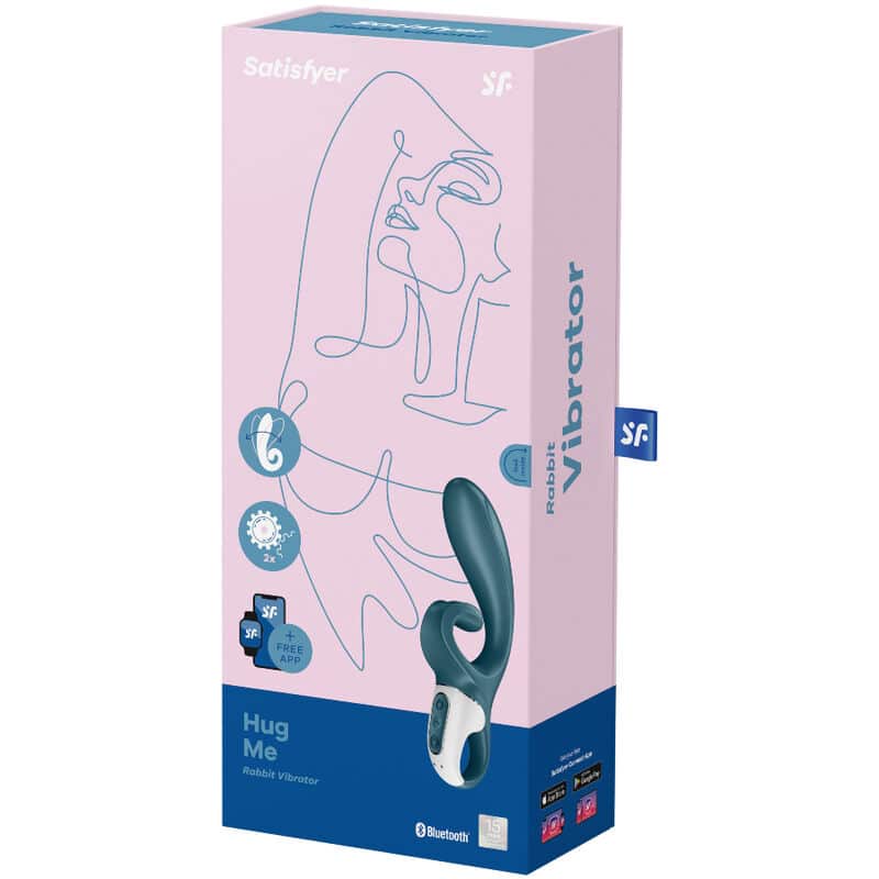 Satisfyer - Aplicativo Vibrador Hug Me Coelho Azul - Image 4