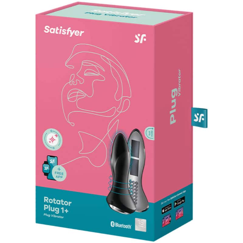 Satisfyer - Rotator Plug 1+ Aplicativo Vibrante Plug Preto - Image 5