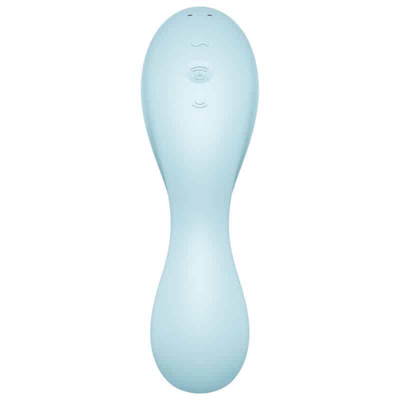 Satisfyer - Curvy Trinity 5 Estimulador De Pulso De Ar E Aplicativo Vibrador Azul - Image 3