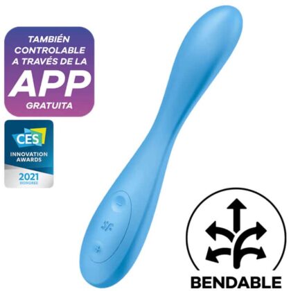 Satisfyer - Aplicativo Multivibrador Ponto-G Flex 4+ Azul