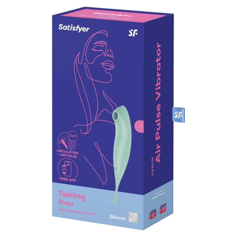 Satisfyer - Twirling Pro+ Estimulador De Pulso De Ar E Aplicativo Vibrador Verde - Image 3