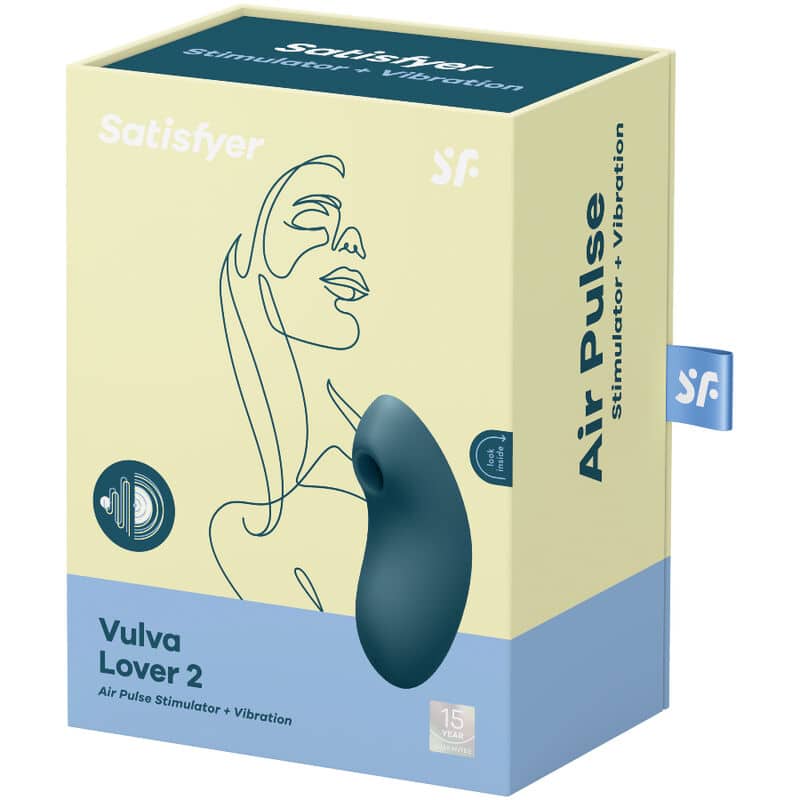 Satisfyer - Estimulador E Vibrador De Pulso De Ar Vulva Lover 2 Azul - Image 4