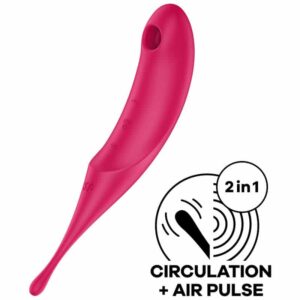 Satisfyer - Estimulador E Vibrador De Pulso Twirling Pro Air Vermelho