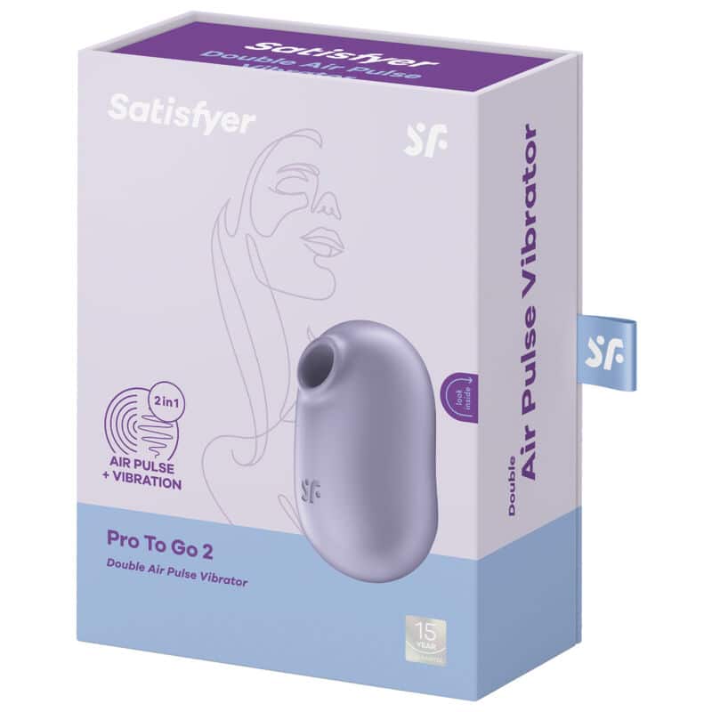 Satisfyer - Pro To Go 2 Estimulador E Vibrador De Pulso De Ar Duplo Violeta - Image 5