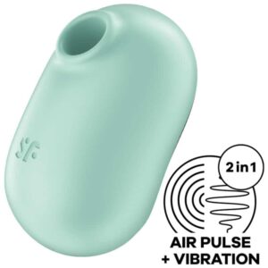 Satisfyer - Pro To Go 2 Estimulador E Vibrador De Pulso De Ar Duplo Verde