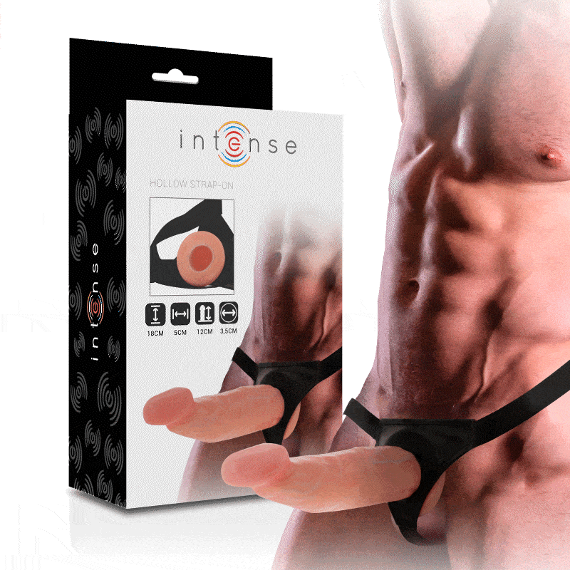 Intense - Arnês Oco Com Dildo 18 X 3,5 Cm - Image 3