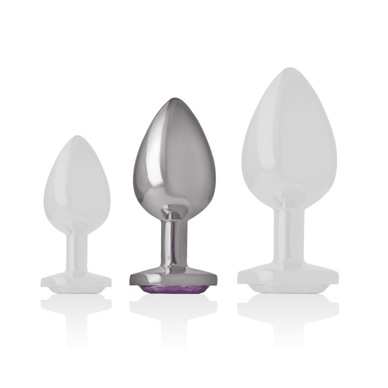 Intense - Plug Anal De Metal De Alumínio Com Cristal Violeta Tamanho M - Image 6