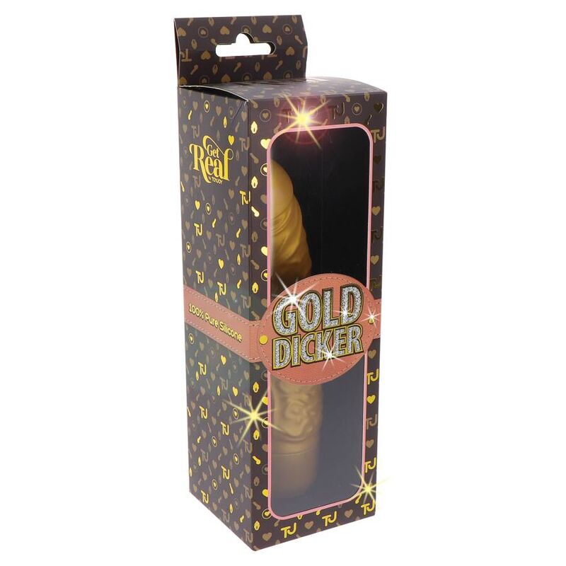 Get Real - Gold Dicker Vibrador Original Ouro - Image 8