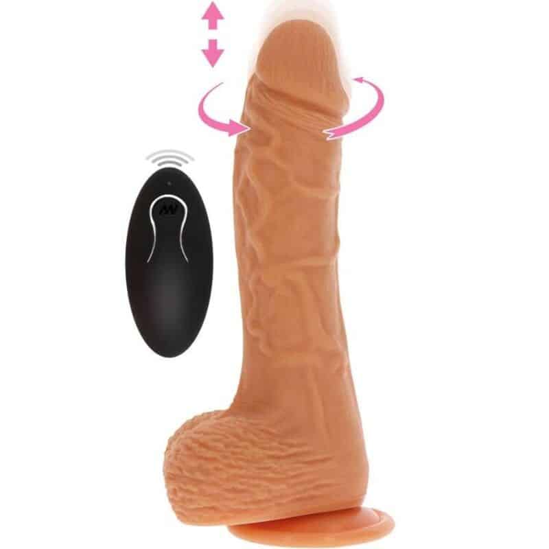 Get Real - Pele Vibr Dildo Rotativa Para Cima E Para Baixo
