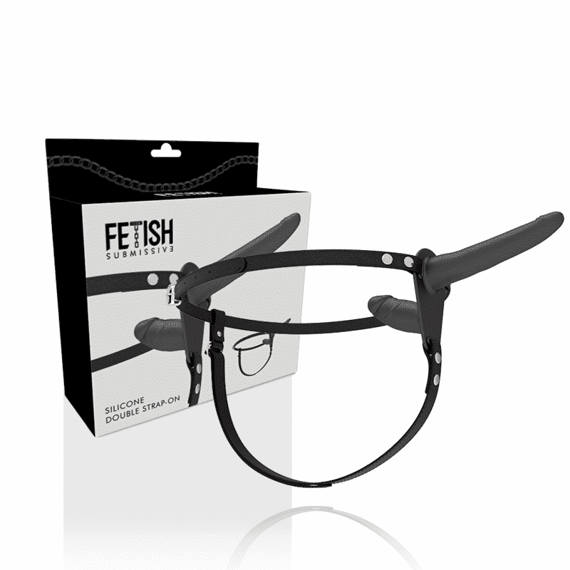 Fetish Submissive Harness - Penetração Dupla Preta