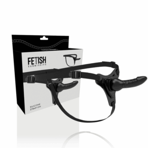 Fetish Submissive Harness - Silicone Preto Realista 16 Cm