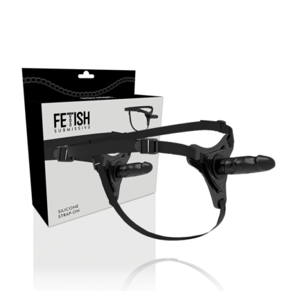 Fetish Submissive Harness - Silicone Preto Realístico 15 Cm