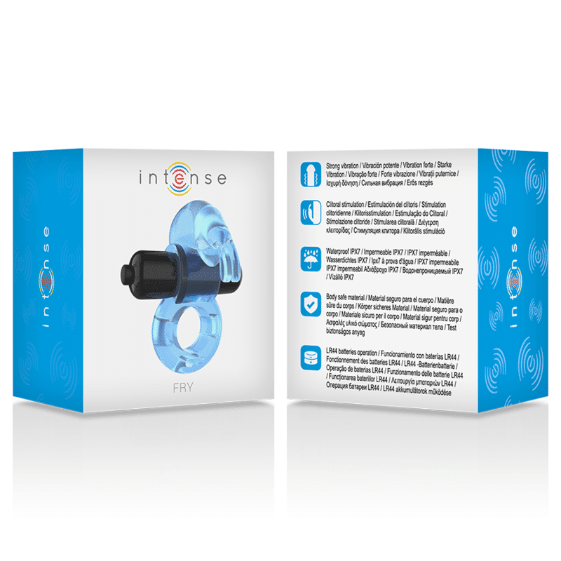 Intense - Anel Vibrador - Fry Azul - Image 6