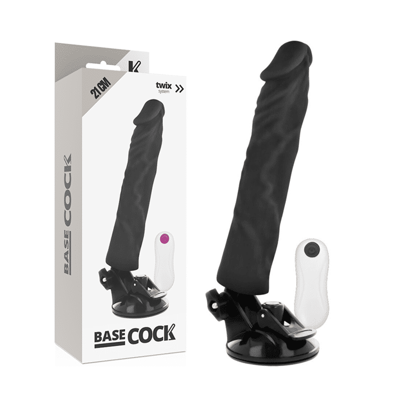 Basecock - Vibrador Realístico Controle Remoto Preto 21 Cm - Image 3