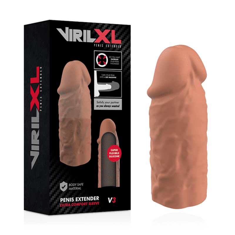 Virilxl - Extensão De Pênis De Silicone Líquido V3 Marrom - Image 2
