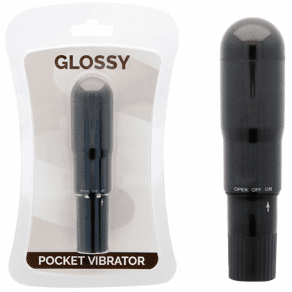 Glossy - Vibrador De Bolso Preto
