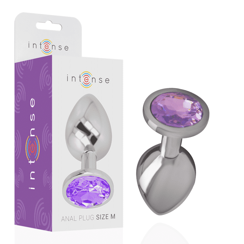 Intense - Plug Anal De Metal De Alumínio Com Cristal Violeta Tamanho M - Image 2