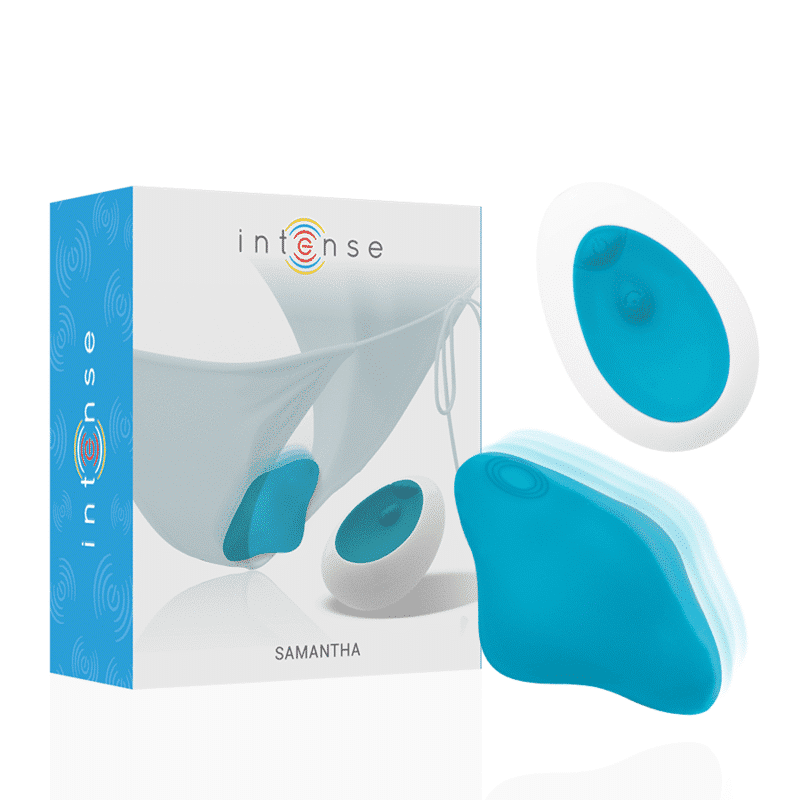Intense - Samantha Pantie Controle Remoto Azul - Image 2