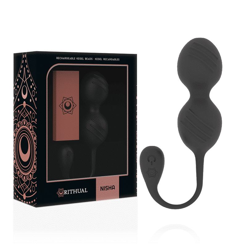 Rithual - Bolas De Kegel Vibratórias Recarregveis Nisha Pretas - Image 2
