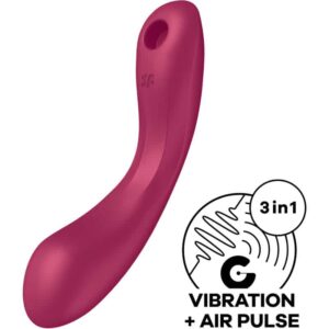 Satisfyer - Curve Trinity 1 Air Pulse Vibration Vermelho