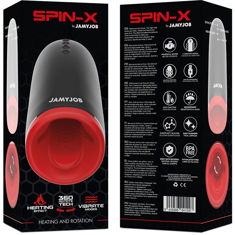 Jamyjob - Masturbador De Aquecimento E Rotao Spin-X - Image 9
